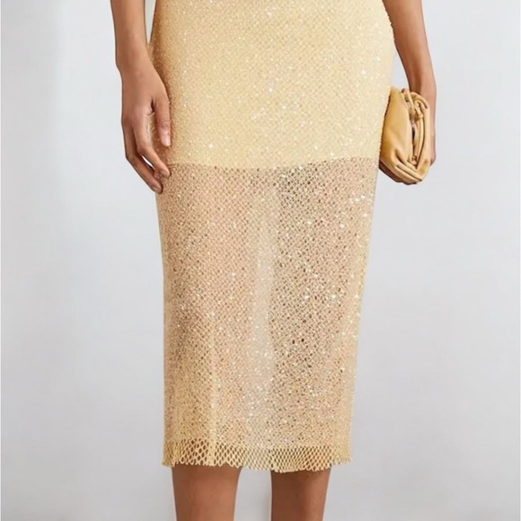 NWT JASON WU COLLECTION Sequined Open-Knit Midi Dress Size 8 Retail $4,595 - Picture 3 of 12